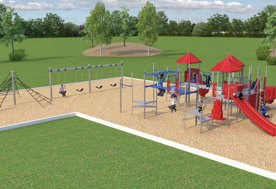 3D Rendering Services of a School Park/Playground Site
