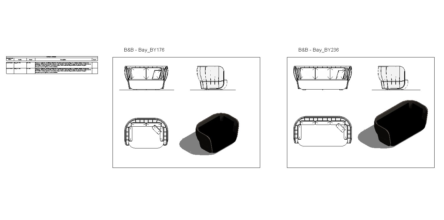 Download 3D Model Bay sofa