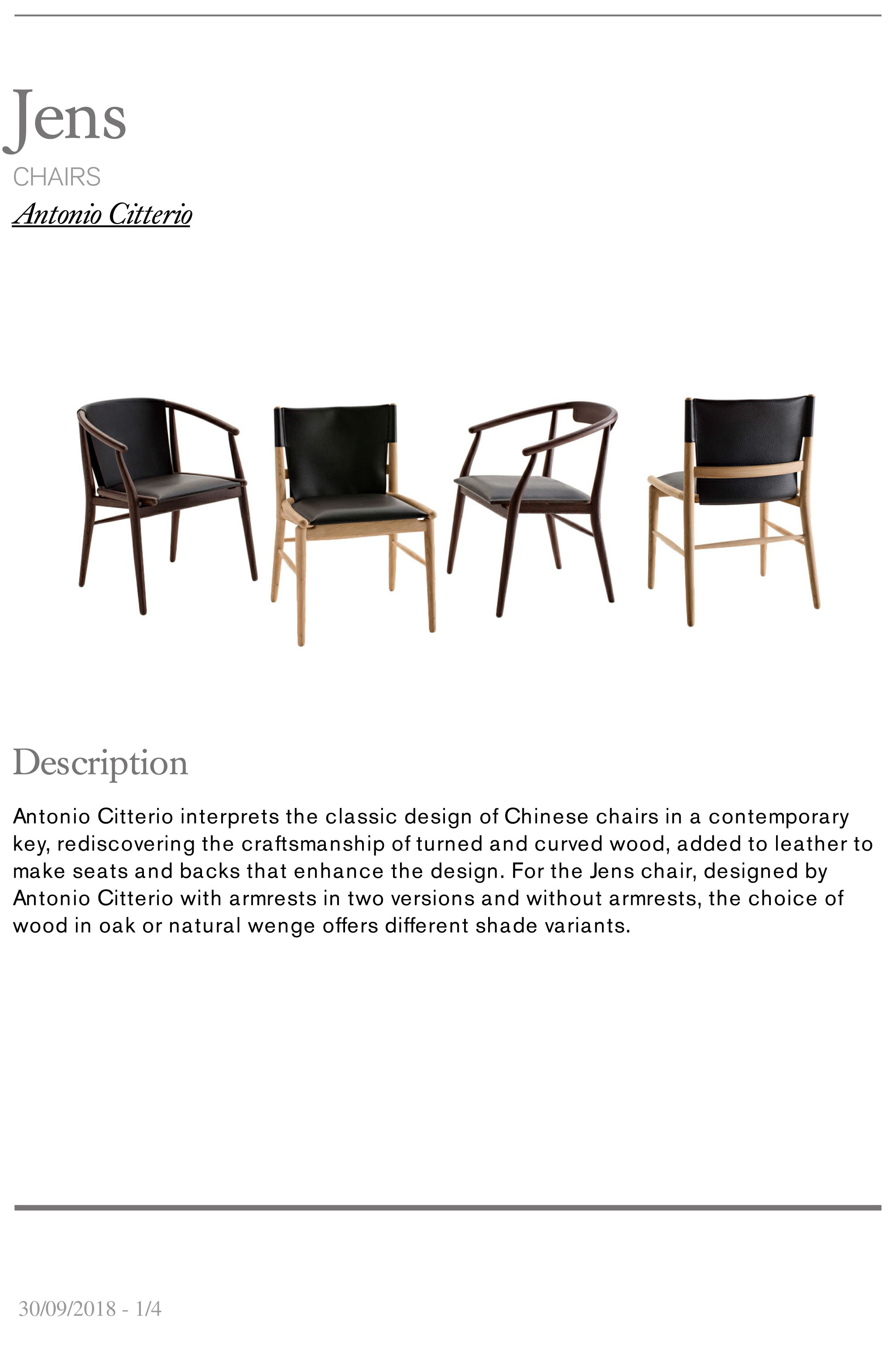Download 3D Technical information Jens chair