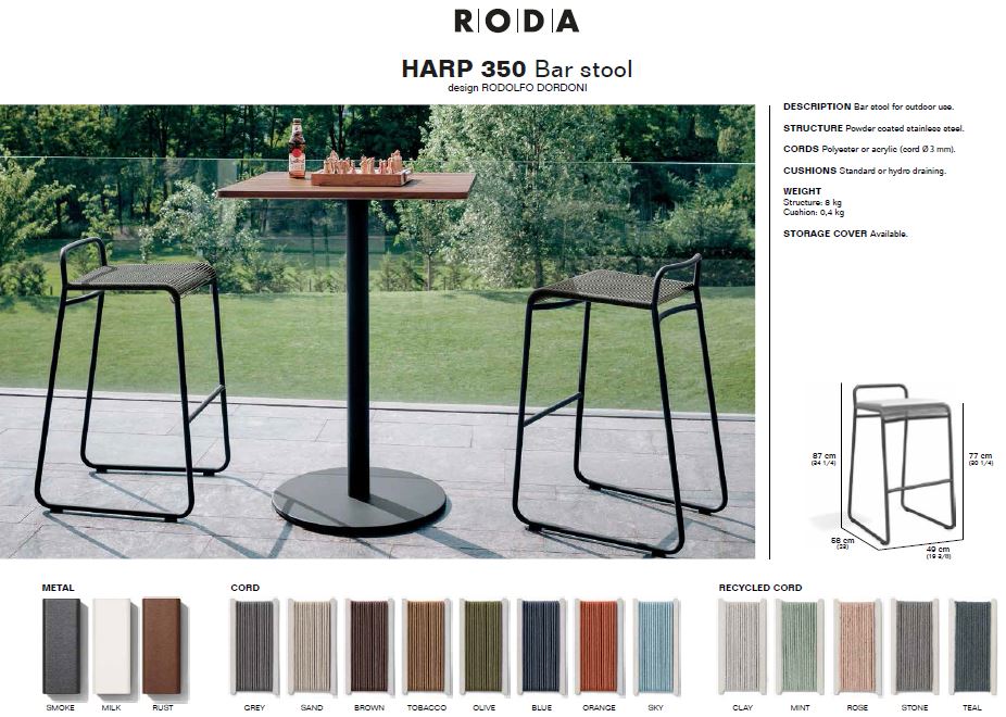 Harp 350 Roda-Download 3D Models Bar stools