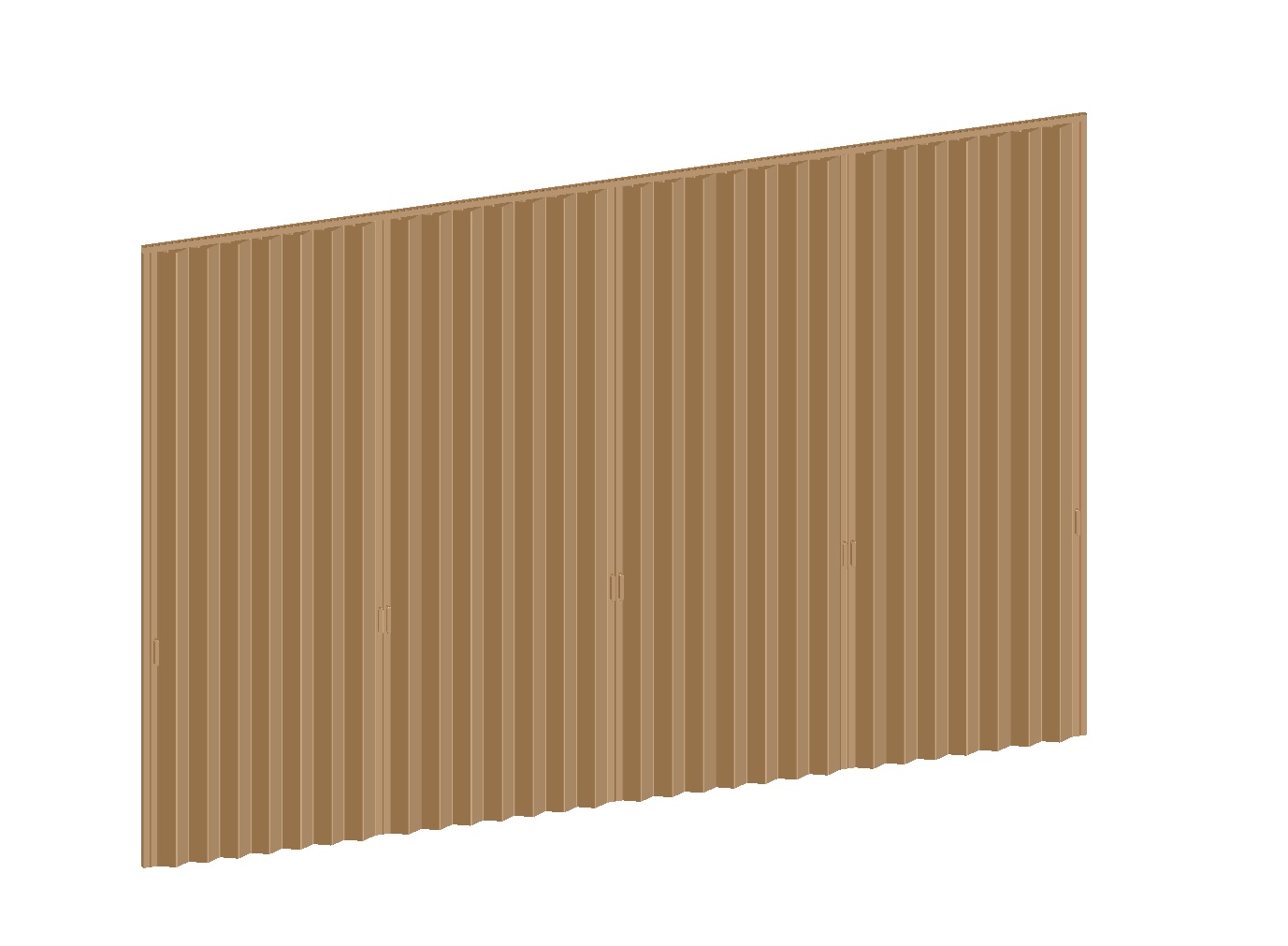 Dooor Multiple with profile built in standard track 3d cad