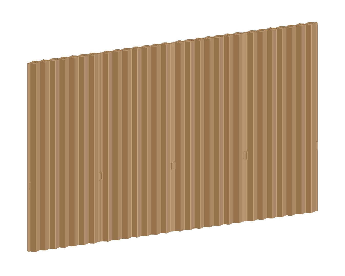 Dooor Multiple without profile visible standard track 3d cad