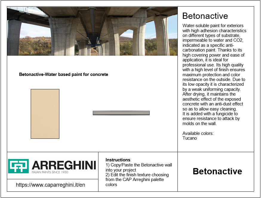 Cap Arreghini Beton Active rvt concrete painting revit bim