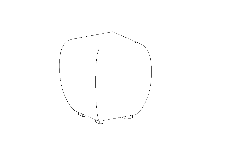 Riva1920 Betty Pouf Small download bim model rfa