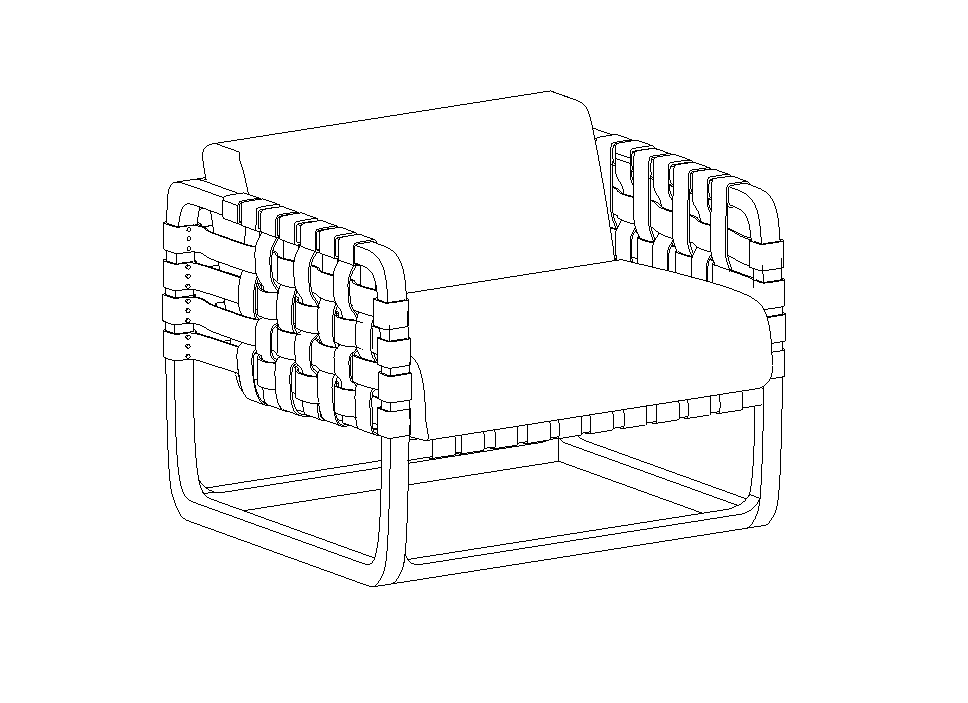 Riva1921 Bungalow Armchair download ifc model 