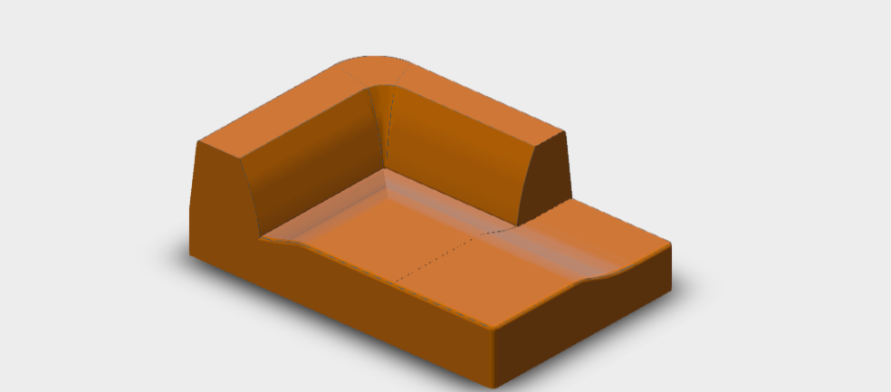 Download dwg CAD model Bend Sofa B177LS