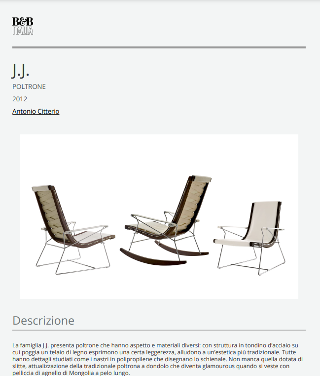 Download Jj armchair scheda tecnica IT pdf 