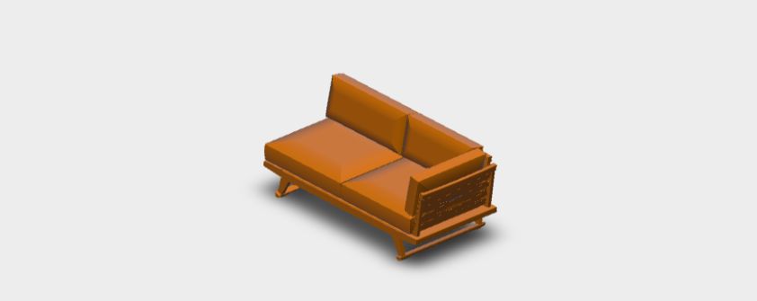 Download dwg CAD model GIo Sofa GO197TD 