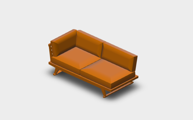 Download BIM model ifc Gio Sofa GO197TS