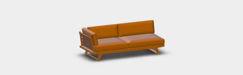 DOwnload dwg CAD model Gio SOfa GO233AS