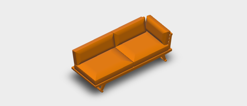 Download sketchup model Gio Sofa GO233TD 