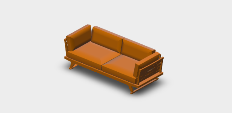 Download dwg CAD model Gio Sofa GO238 