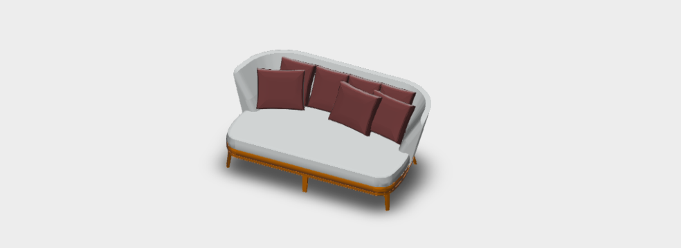 Download dwg CAD model febo Sofa 2802ALT 