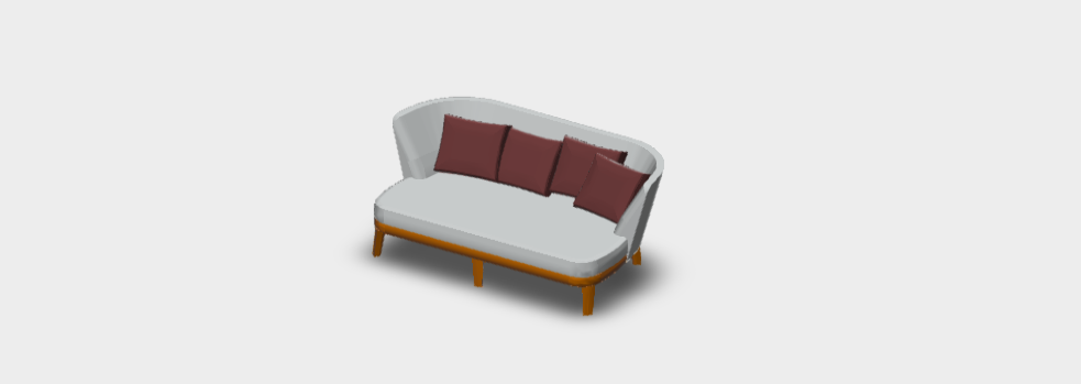 Download dwg CAD model Febo Sofa 2802BCT 