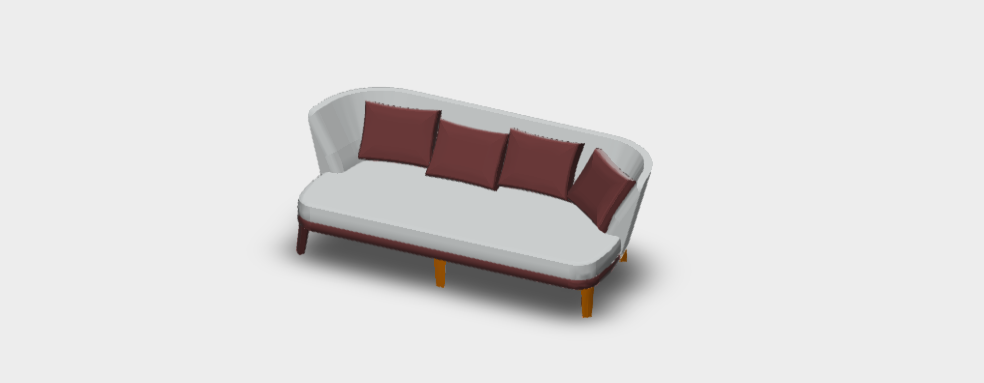 Download dwg CAD model Febo Sofa 2803BCT