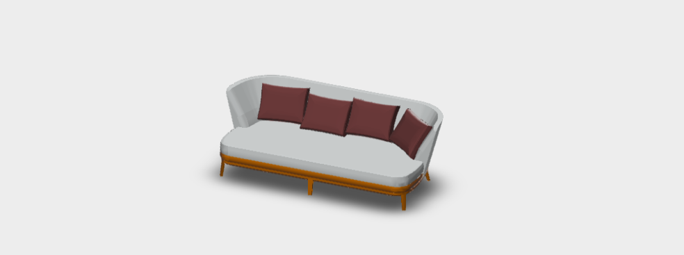 Download dwg CAD model Febo Sofa 2803BLT