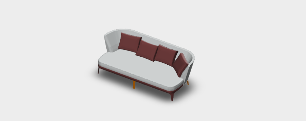 Download dwg CAD model Febo Sofa 2803BT 