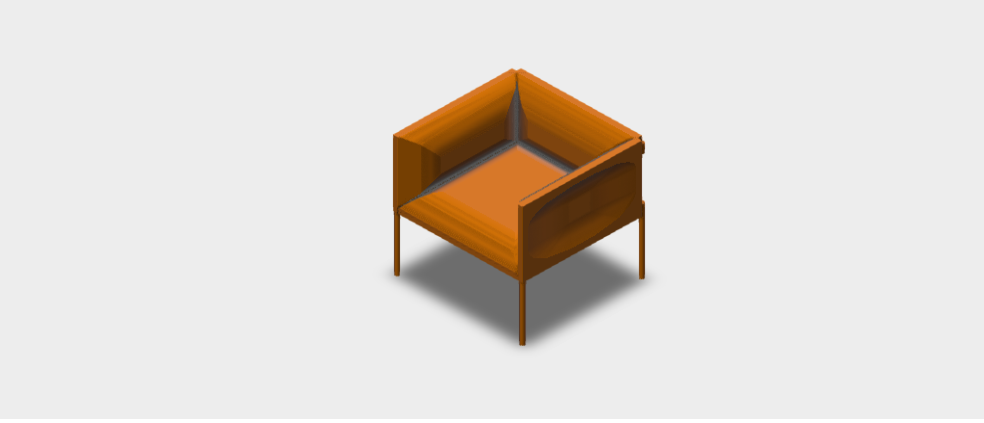 Download dwg CAD model Hollow Armchair HO71