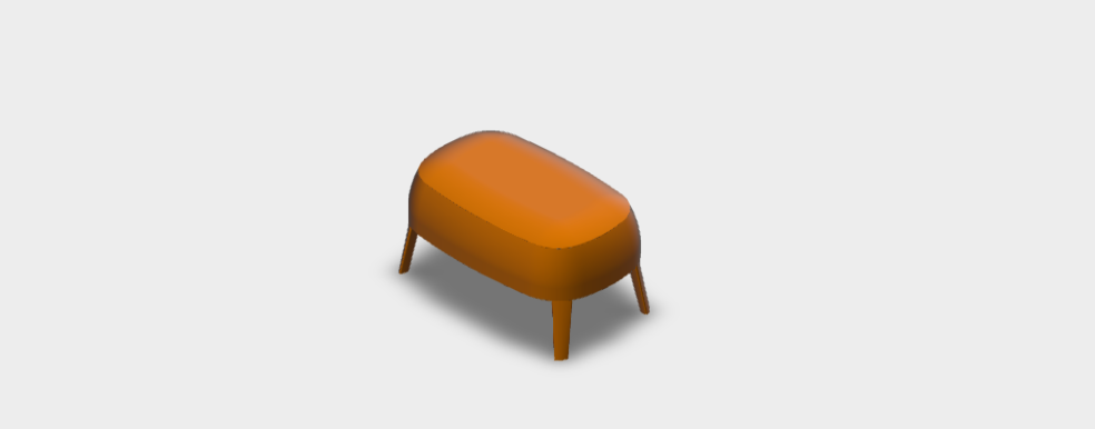 Download dwg CAD model Pouf Febo 2831CT