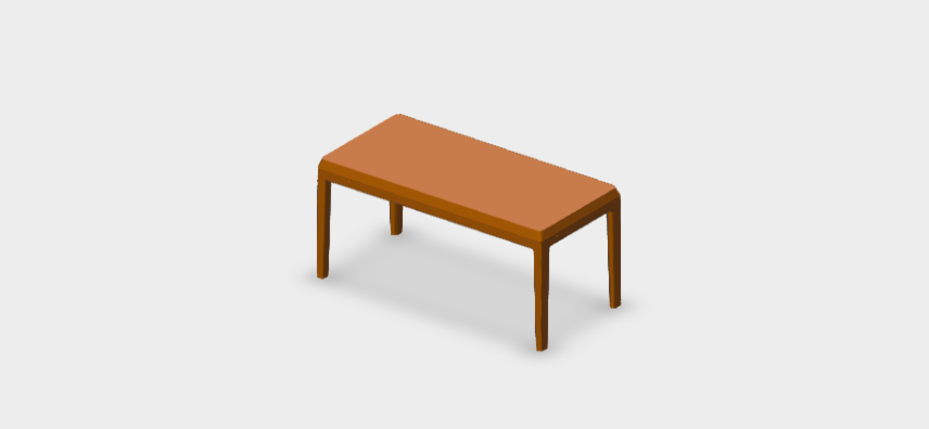 Download dwg CAD model Michel Low table MT84
