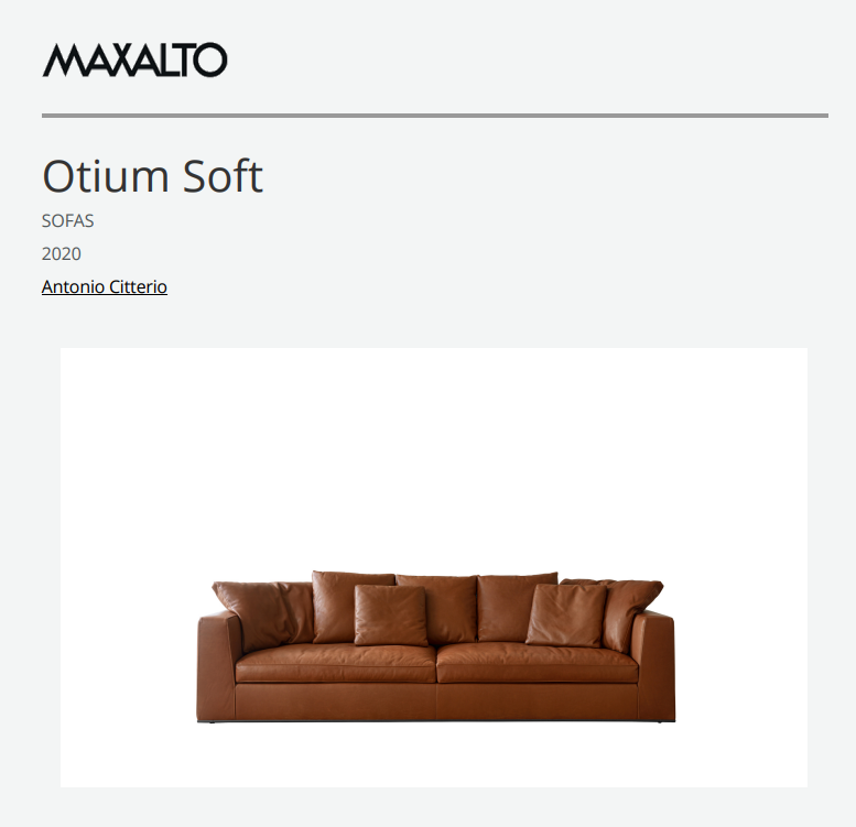Download Maxalto Otium Soft Data Sheet EN 