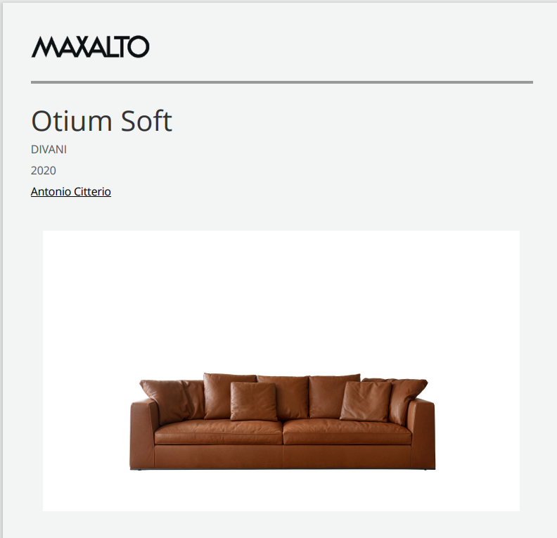 Download pdf Data Sheet Otium Soft Maxalto ITA