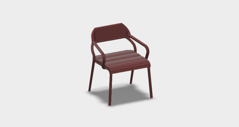 Download BIM model rfa Noss Dining Armchair with cushion 