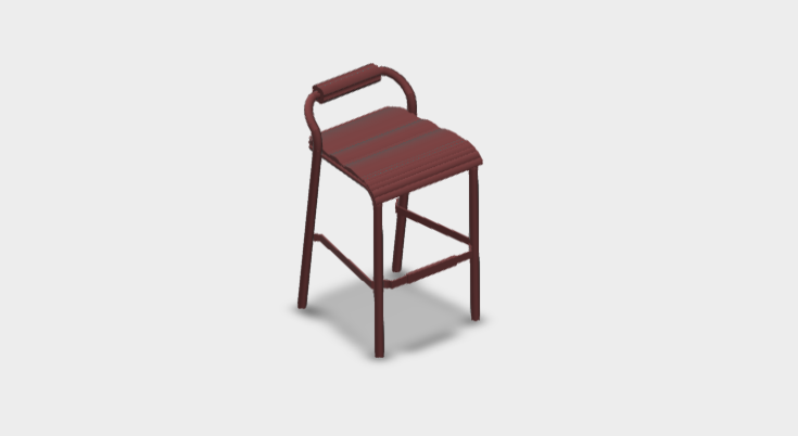 Download BIM model rfa High Bar Stool with Seat back Cushion 