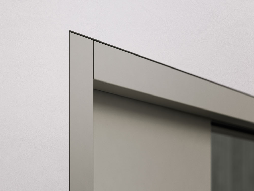 Sliding pocket door with flush jambs double-leaf 3D model BIM object