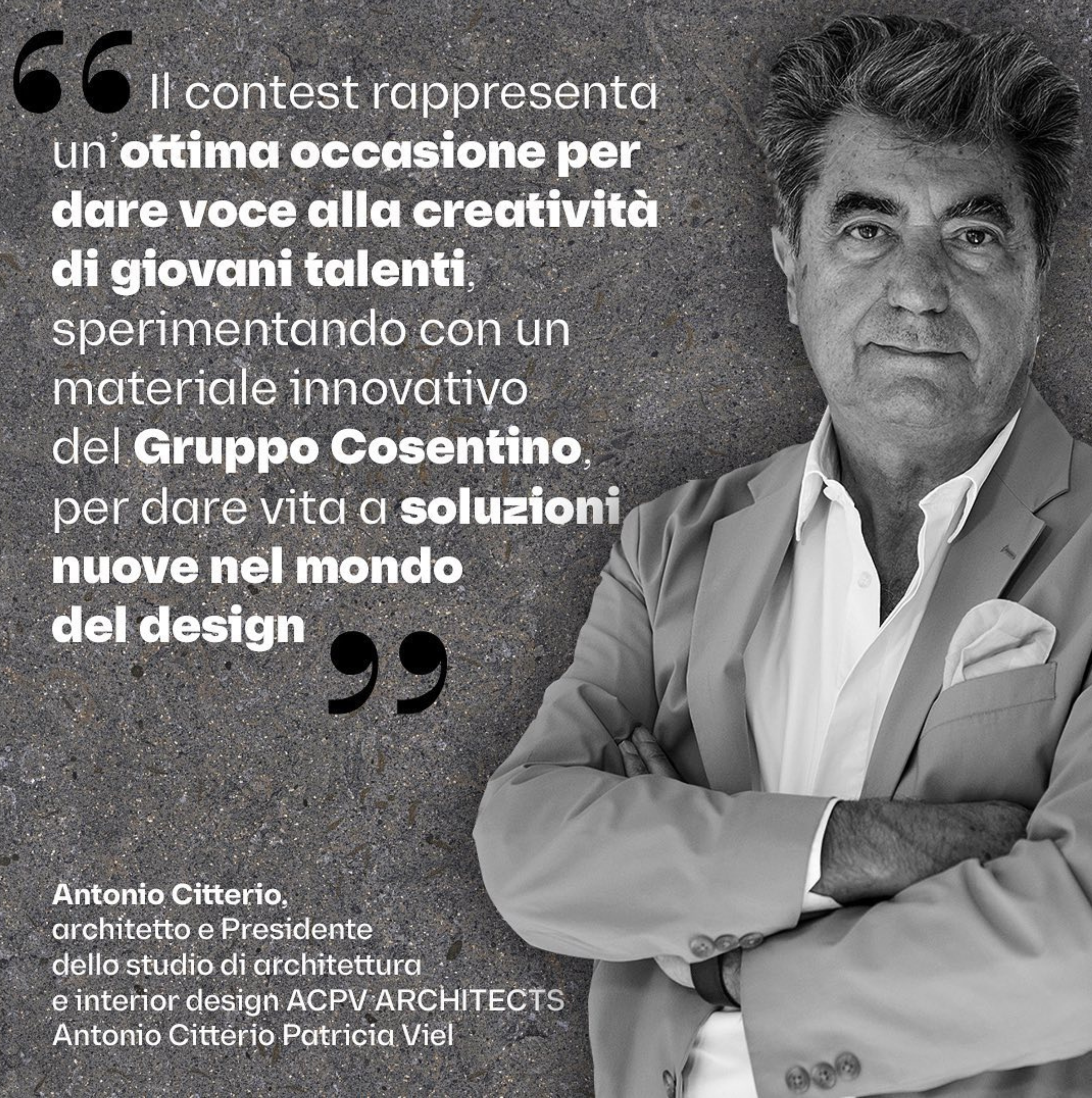 Antonio Citterio - Let's Design - Cosentino Contest 2023