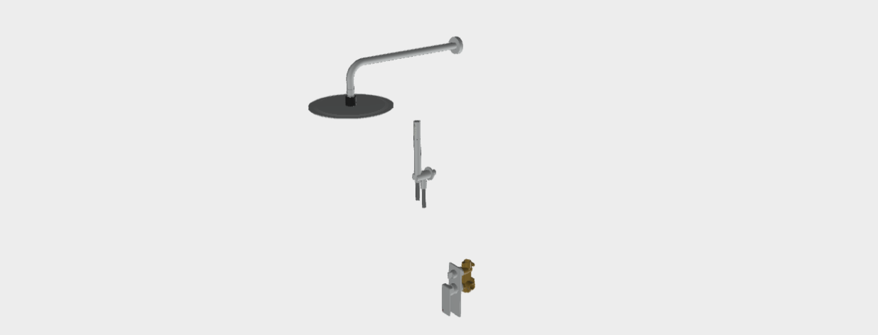 Download 3D model stp ART16099 Sleek Kit incasso doccia 