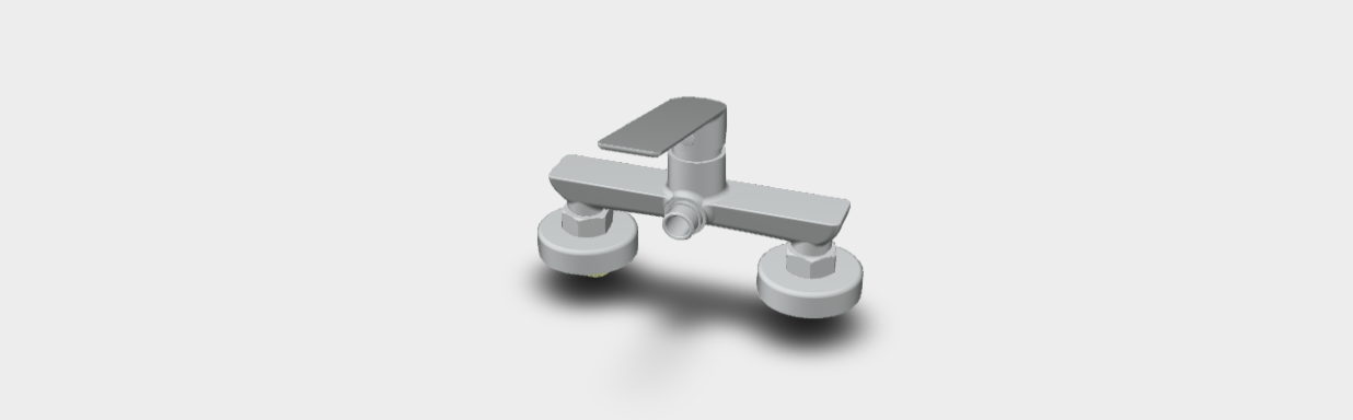 Download 3D model stp Sleek ART9930 Doccia esterno 