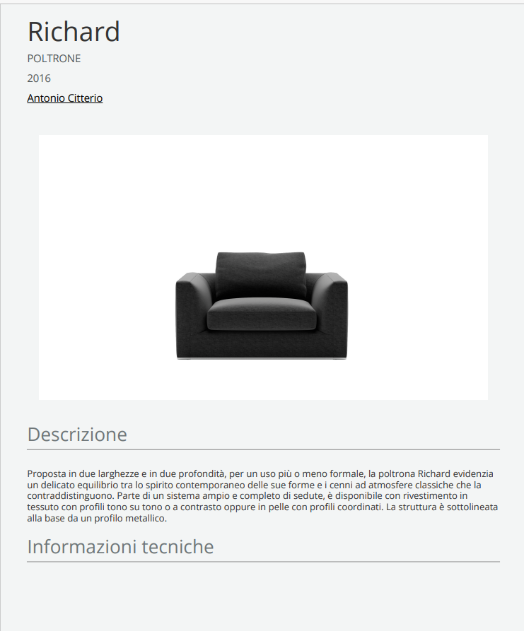 Download Data Sheet Richard Armchair 