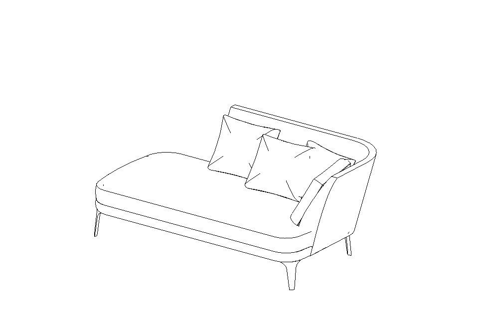 Download BIM ifc model Febo Sofa 2833CTD