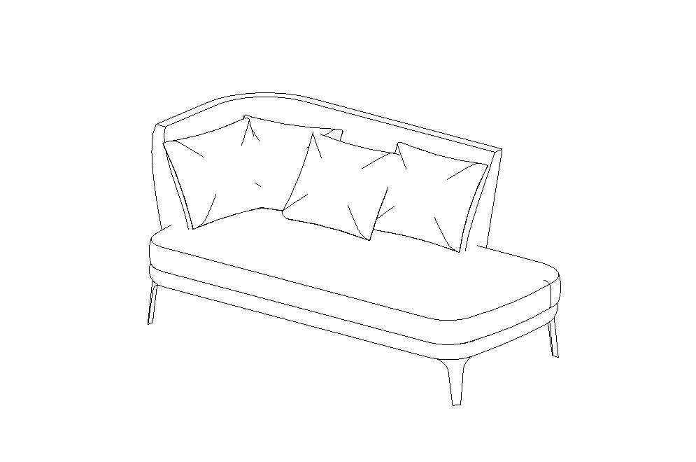 Download dwg CAD model Febo Sofa 2833LTS