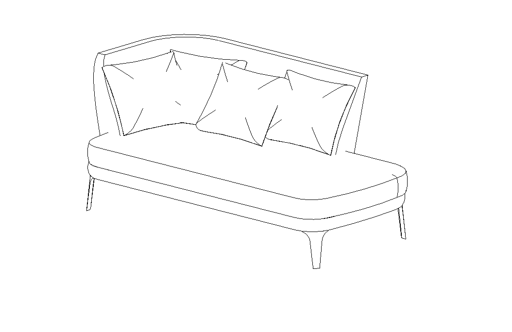Download sketchup model Febo Sofa 2833TS