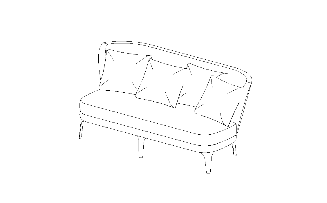Download BIM model ifc Febo Sofa 2852CT