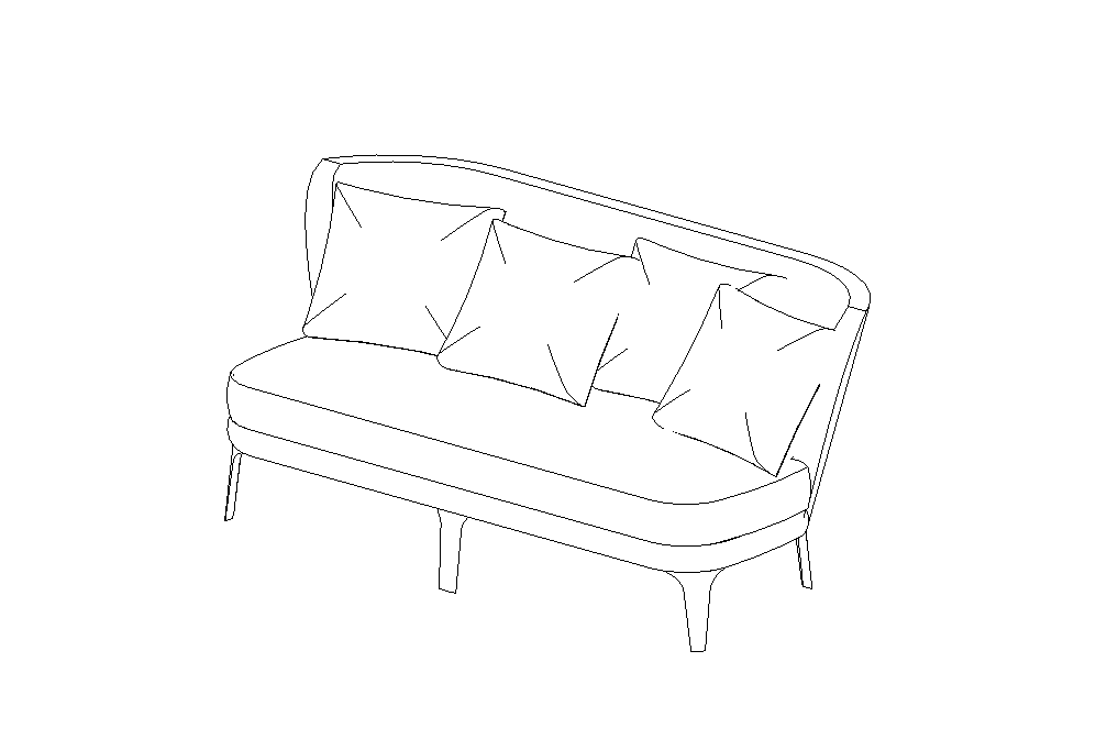 Download BIM ifc model Febo Sofa 2852LT 