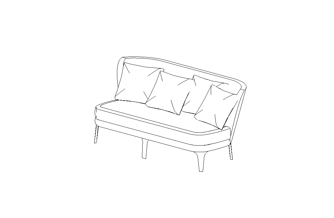 Download dwg CAD model Febo Sofa 2852T
