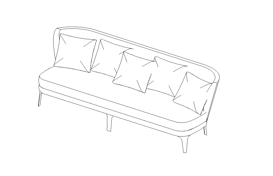 Download BIM model rfa Febo Sofa 2853LT