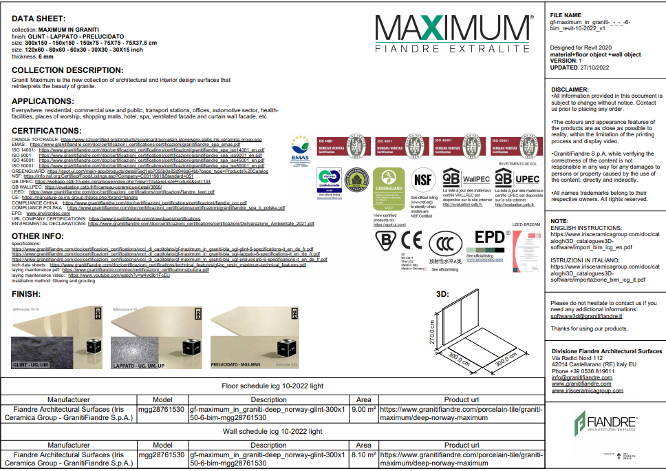 Download Technical Sheet Graniti Maximum 