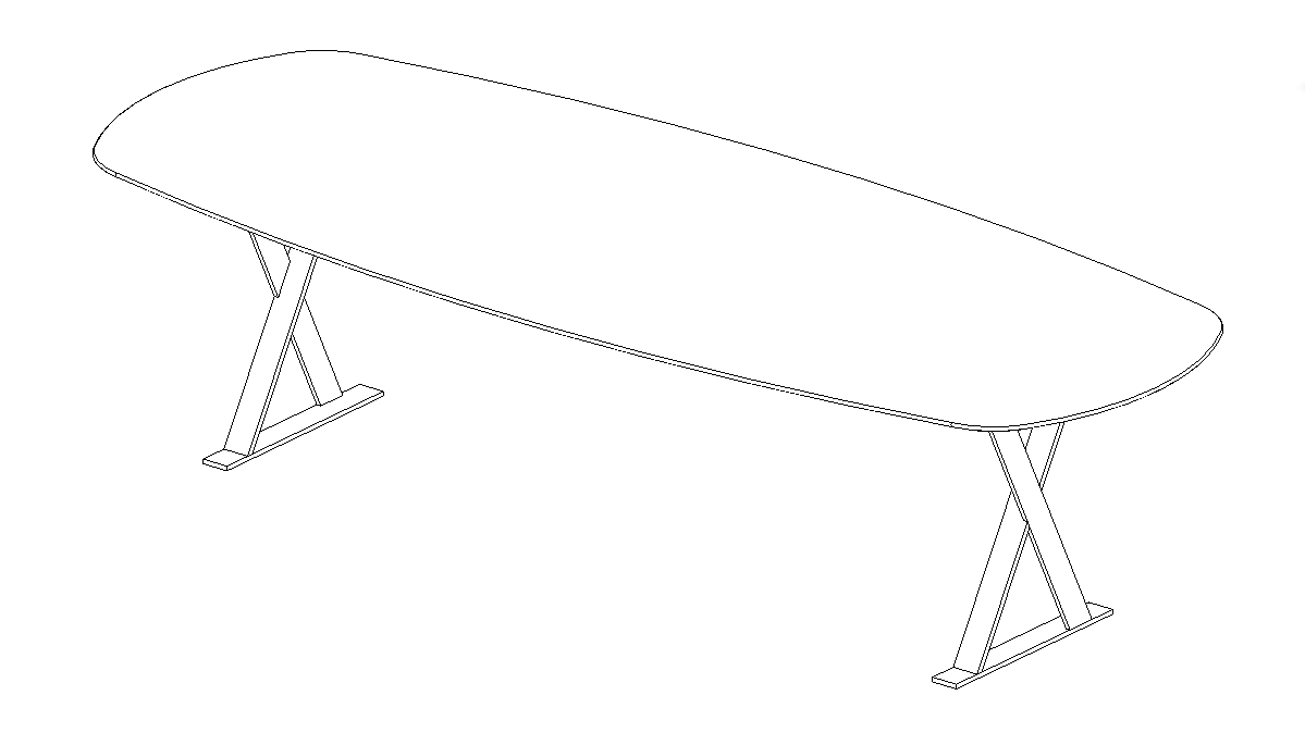 Download dwg CAD model Pathos Table TPA250P
