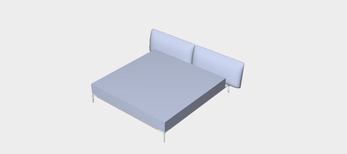 Download 3DS model Yale Bed 200X200 Low header