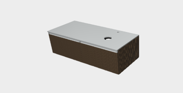 Download stp model StiloH Countertop Washbasin Base Units MBH5360C+PBH5360CA
