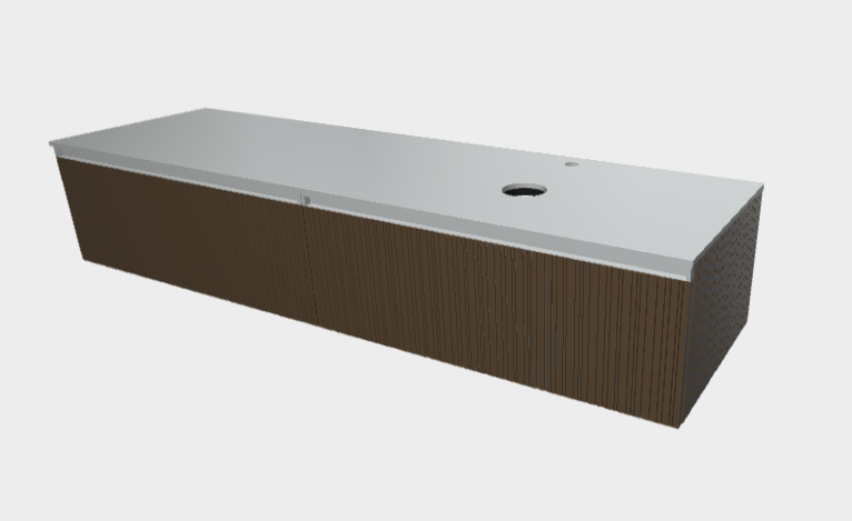 Download 3ds model StiloH Countertop Washbasin Base Units MBH5390C+PBH5390CA