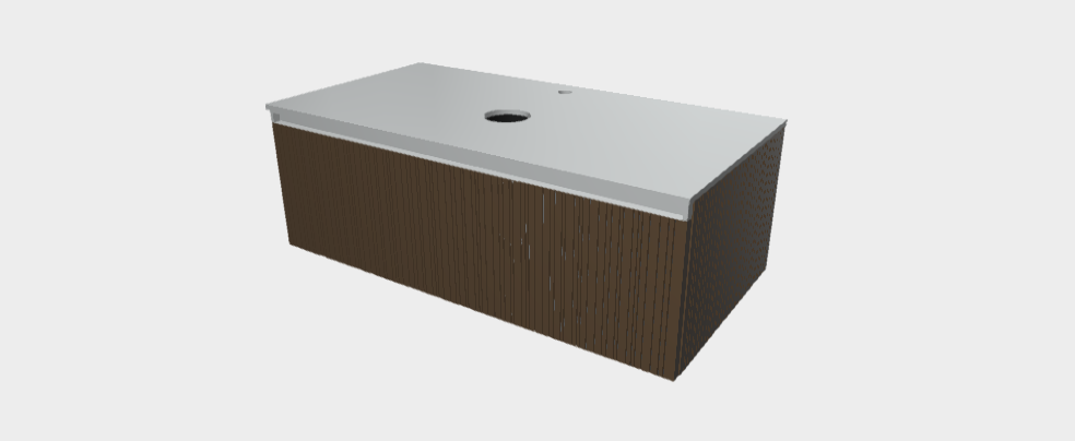 Download stp model StiloH Countertop Washbasin Base Units PBH53100CA