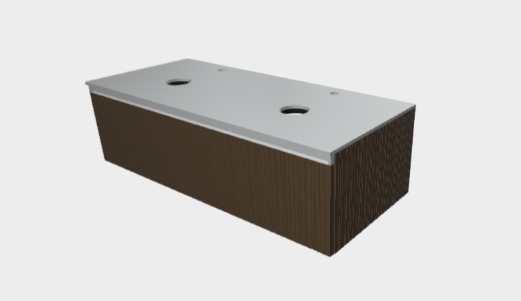 Download 3dm model StiloH Countertop Washbasin Base Unit PBH53120CA Double