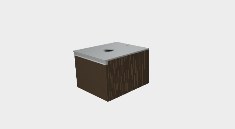 Download 3ds model StiloH Countertop Washbasin base Units PBH5345CA