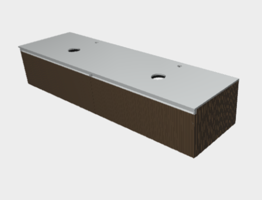 Download 3dm model StiloH Countertop Washbasin Base Units PBH5390CA+PBH5390CA