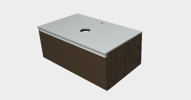 Download 3dm model StiloH Countertop Washbasin Base Units PBH5390CA
